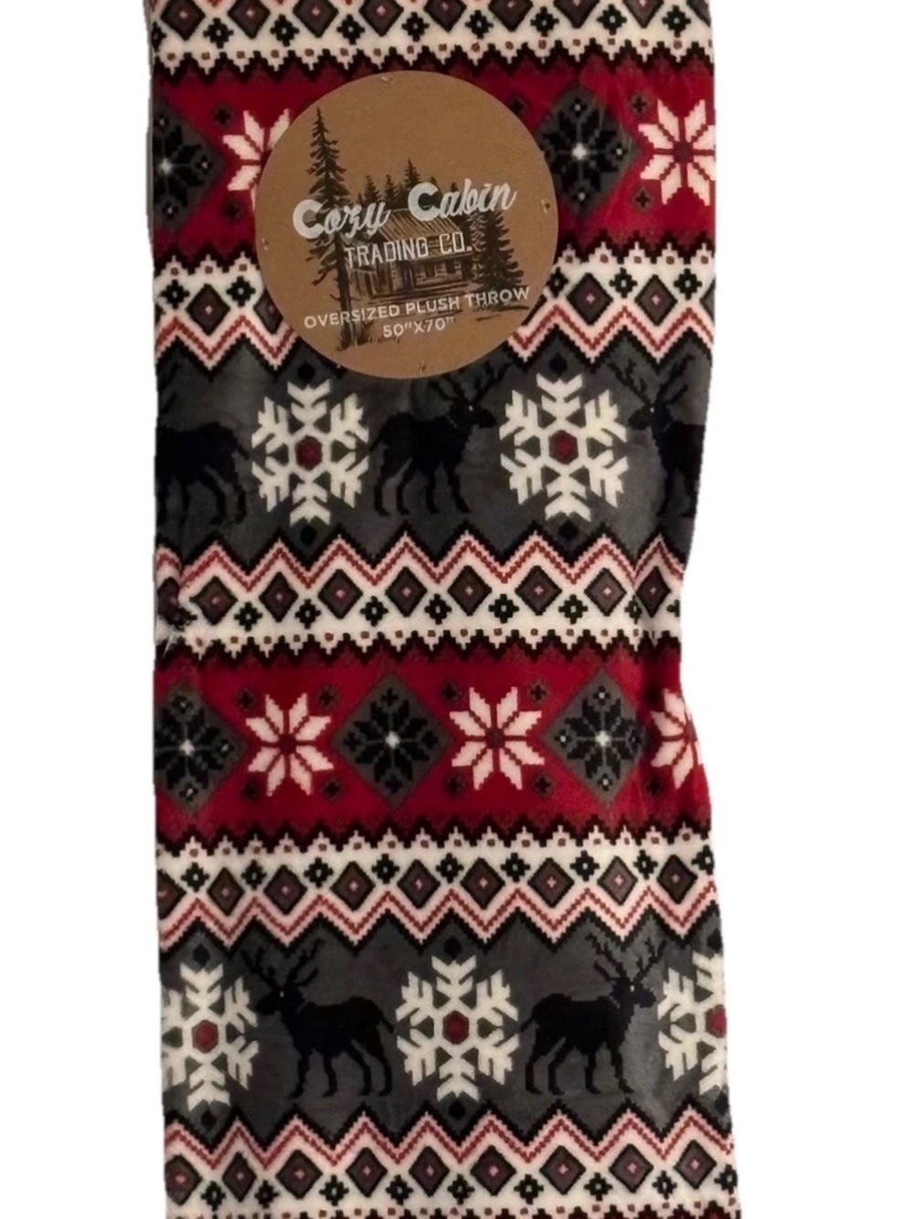 Cozy Cabin Trading Co. Holiday Oversized Plush Throw Blanket 50" x 70"